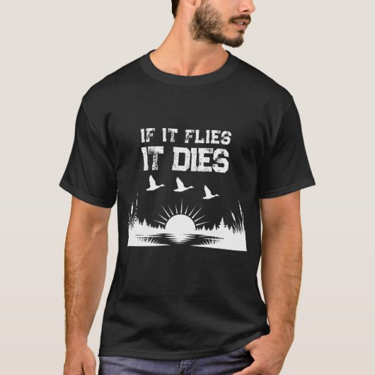 カモ狩りTシャツ「飛んだら終わり」 Tシャツ (正面)