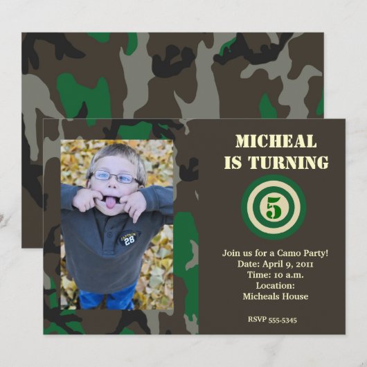 カモ猟への招待 招待状 (正面/裏面)