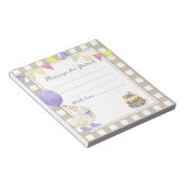 カモ誕生日タイムカプセルメッセージ ノートパッド (アングル)