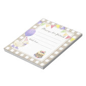 カモ誕生日タイムカプセルメッセージ ノートパッド (回転)