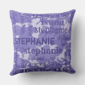 カモ オーダーメイド 長い名前 紫 クッション (裏面)