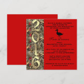 カモ クラシック エレガント 2016 卒業式招待状 招待状 (正面/裏面)