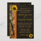 カモ & ヒマワリ 招待状 (正面/裏面)