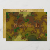 カモ フラクタル ウェディング インビテーション (正面/裏面)