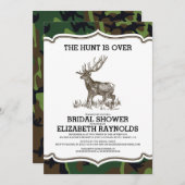 「カモ 狩猟は終了 ブライダルシャワーの招待状」 招待状 (正面/裏面)