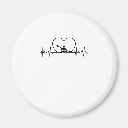 カヤおもしろいックデザイン男性へ女性パドルボーティング マグネット (正面)