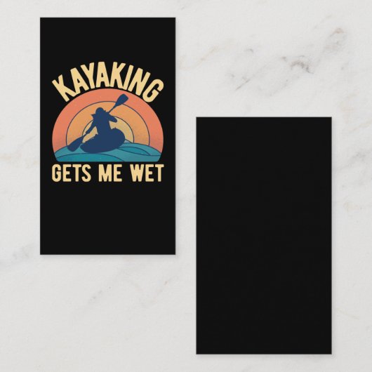 カヤおもしろいックユーモアカヤックジョーク 名刺 (正面/裏面)