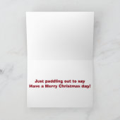 カヤカーが楽しい休暇を言うために外へ出る シーズンカード (内部)