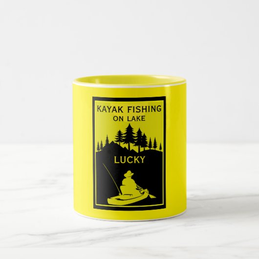 カヤクお気に入りのレイクアンドリバー魚釣り ツートーンマグカップ (中央)