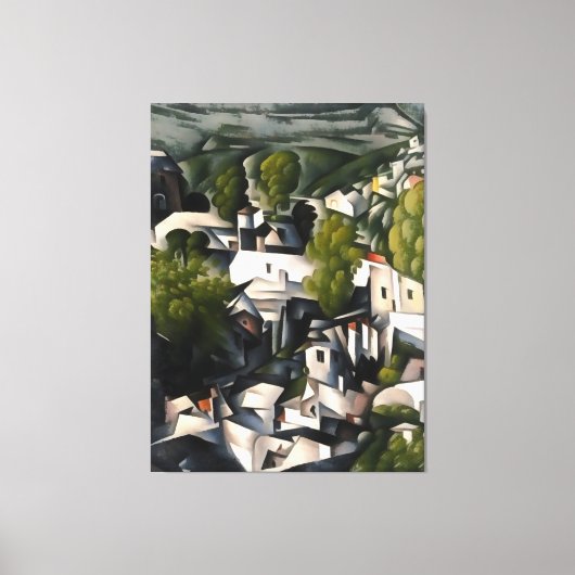 カヤコイビレッジグリークハウス抽象芸術アート キャンバスプリント (正面)