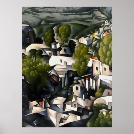 カヤコイビレッジグリークハウス抽象芸術アート ポスター (正面)