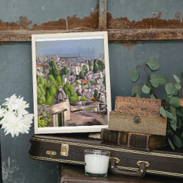 カヤコイ空の古い家の都市景観 キャンバスプリント