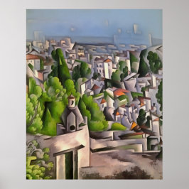 カヤコイ空の古い家の都市景観 ポスター