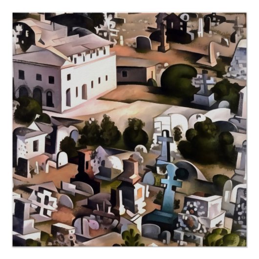 カヤコイ・フェティエ捨てられた町の幾何学芸術 ポスター (正面)