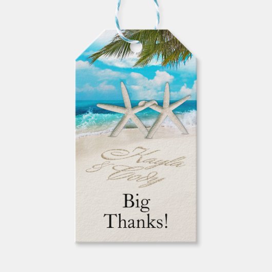 カヤスタフィッ頼グのカップル4砂の中であなたの名前 ギフトタグ (正面)