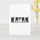 カヤッキングカヌーパドルカヌーギフおもしろいトアイディア カード (黄色い花)