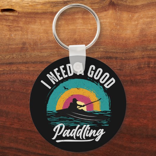 カヤックおもしろいはパドリングが必要 キーホルダー (正面)