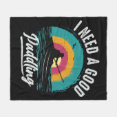 カヤックおもしろいはパドリングが必要 フリースブランケット (正面(横))