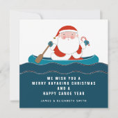 カヤックおもしろいカヌーのクリスマスカード シーズンカード (正面)