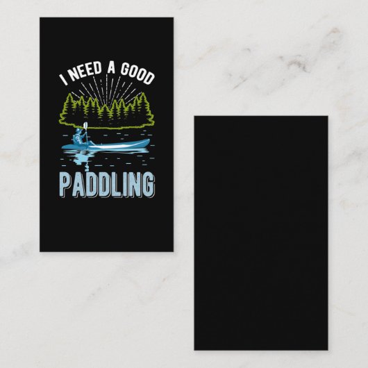 カヤックおもしろいユーモアのパドリングKayakジョーク 名刺 (正面/裏面)