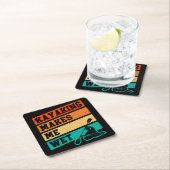 カヤックおもしろい恋人カヤックレトロリバーカヤッカー スクエアペーパーコースター (インサイチュ)