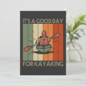 カヤックが楽しめる良い日 面白いアウトドア 湖 招待状 (スタンド正面)