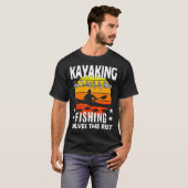 カヤックが私の問題の大部分を解決魚釣りが解決 Tシャツ (正面フル)