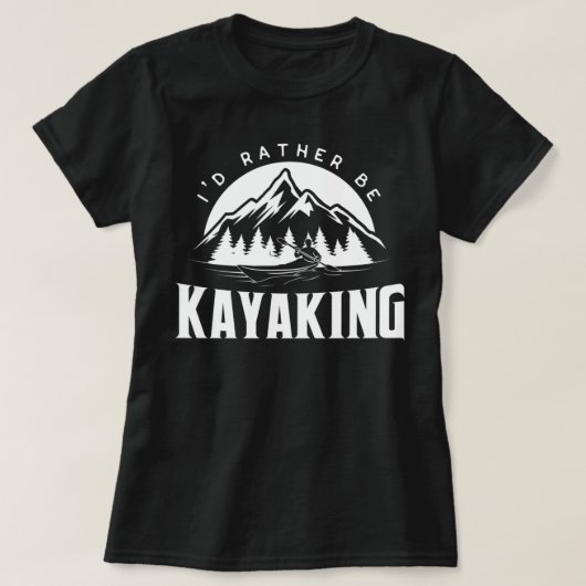 カヤックしたい – Kayakグラフィックおもしろいス Tシャツ (デザイン正面)