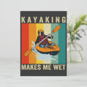 カヤックで濡れるのが楽しいカヌー ヴィンテージ レトロ 招待状 (スタンド正面)