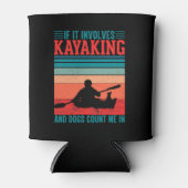 カヤックと犬が私を数える 缶クーラー (正面)