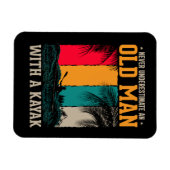 カヤックと老人を甘く見ない マグネット (横)