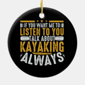 カヤックについて話す セラミックオーナメント (裏面)