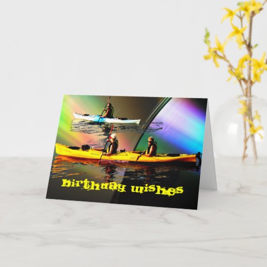 カヤックによってはバースデー・カードの数々の使用カードが夢を見ます カード (黄色い花)