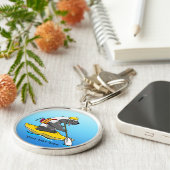 カヤックにハチミツバメ キーホルダー (側面)