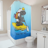 カヤックにハチミツバメ シャワーカーテン (インサイチュ)