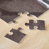 カヤックに乗る湖 | 山自然水色 ジグソーパズル (側面)