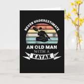 カヤックのおじいさん – カヤックのギフトマン カード (黄色い花)