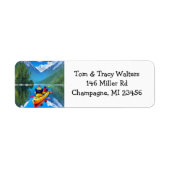 カヤックのカップル |カヤックのテーマ ラベル (正面)