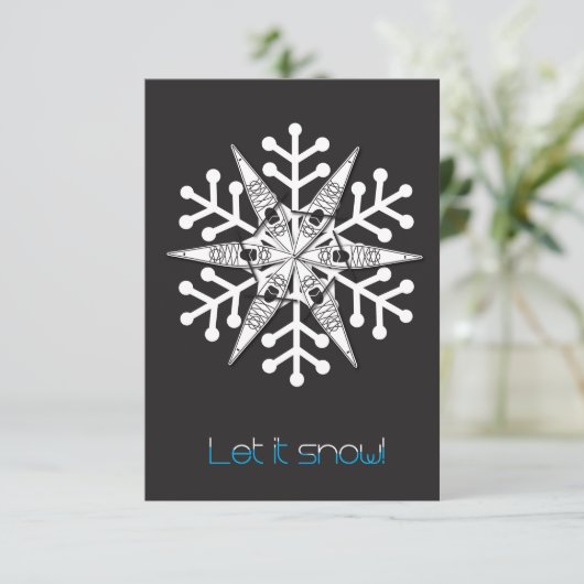 カヤックのクリスマスカード「雪よ!」の招待 招待状 (スタンド正面)