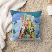 カヤックのクリスマスツリー-自然の驚異 クッション (ブランケット)