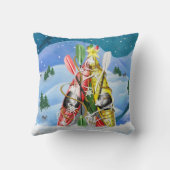 カヤックのクリスマスツリー-自然の驚異 クッション (裏面)