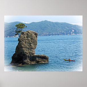 カヤックの冒険 – Santa Margherita Ligure,イタリア ポスター