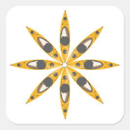 カヤックの花 スクエアシール