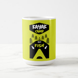 カヤックの魚とキャンプ魚釣り旅行の贈り物 モーフィングマグカップ