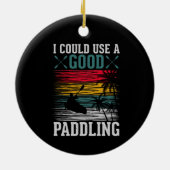 カヤックはパドルを使える セラミックオーナメント (裏面)