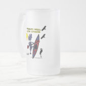 カヤックは他とIIをよく漕ぎます フロストグラスビールジョッキ (正面左)