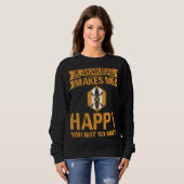 カヤックは君があまり上手くいかなくて私を嬉しくさせる スウェットシャツ (正面フル)