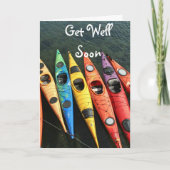 カヤックは待っています!  健康なカードを得て下さい カード (正面)