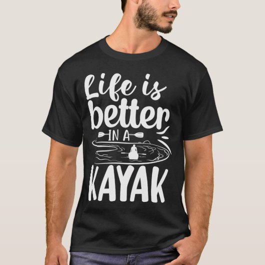 カヤックは最高 シンプルTシャツデザイン Tシャツ (正面)