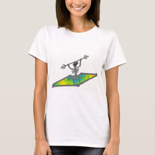 カヤックは波長の骨を抜きます Tシャツ (正面)